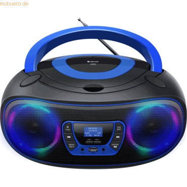 5706751079979 - Tragbares DAB-Radio CD-Player Kinder - Bluetooth - Lichteffekte - Boombox - AUX - FM - TDB212BLUE