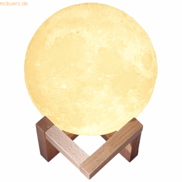 5706751081644 - Bluetooth-Lautsprecher mit 3D-Monddesign und Licht