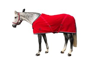 5706875400024 - Horse Guard RUG elegante Wolldecke Stall Wärme Transport Größen Farben Pferde-rot 125 cm