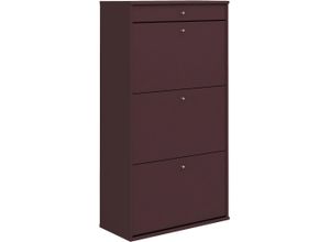 5706953297744 - Schuhkipper HAMMEL FURNITURE Mistral Schuhschrank Schuhkommode Schuhaufbewahrung Sideboards Gr B H T 70 cm x 128 cm x 325 cm 3 St rot (bordeaux) mit drei Schubladen für Schuhe B 70 cm anpassungsbar Designmöbel