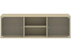 5706953298215 - Lowboard HAMMEL FURNITURE Mistral Hochwertig Schrank hängend stehend montierbar Sideboards Gr B H T 133 cm x 42 cm x 325 cm beige Lowboards mit zwei Glastüren Wandmontage stehend montierbar Breite 133 cm