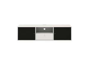 5706953326055 - TV-Board HAMMEL FURNITURE Mistral Fernsehschrank Medienmöbel Hängend Sideboards Gr B H T 1615 cm x 416 cm x 45 cm 1 weiß TV-Lowboards Türen mit Akustikstoff Schublade Lowboard B 1615 cm