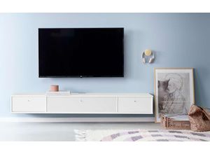 5706953326116 - TV-Board HAMMEL FURNITURE Mistral Fernsehschrank Medienmöbel Hängend Sideboards Gr B H T 176 cm x 224 cm x 325 cm 2 weiß TV-Lowboards zwei Schubladen und Klapptür Lowboard B 176 cm