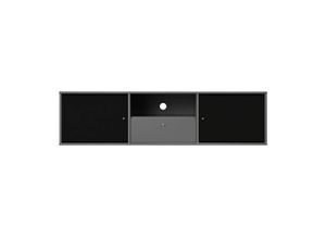 5706953326208 - TV-Board HAMMEL FURNITURE Mistral Fernsehschrank Medienmöbel Hängend Sideboards Gr B H T 1615 cm x 416 cm x 45 cm 1 grau (anthrazit) TV-Lowboards Türen mit Akustikstoff Schublade Lowboard B 1615 cm