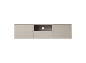 5706953326482 - TV-Board HAMMEL FURNITURE Mistral Fernsehschrank Medienmöbel Hängend Sideboards Gr B H T 1615 cm x 416 cm x 45 cm 1 beige TV-Lowboards Türen mit Akustikstoff Schublade Lowboard B 1615 cm