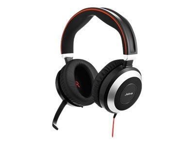 5706991022056 - Evolve 80 Computer Over Ear Headset kabelgebunden Stereo Schwarz Noise Cancelling Mikrofon-Rauschunterdrückung Headset Lautstärkeregelung