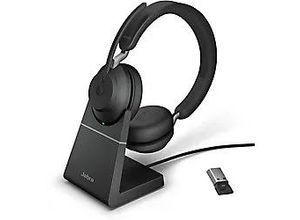 5706991022902 - Evolve2 65 UC Telefon Over Ear Headset Bluetooth® Stereo Schwarz Noise Cancelling Lautstärkeregelung Batterieladeanzeige Mikrofon-Stummschaltung