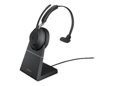 5706991023060 - Evolve2 65 monaural Telefon Over Ear Headset Bluetooth® Mono Schwarz Lautstärkeregelung Batterieladeanzeige Mikrofon-Stummschaltung