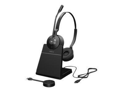 5706991025729 - Engage 55 Telefon On Ear Headset DECT Stereo Schwarz inkl Lade- und Dockingstation Lautstärkeregelung Mikrofon-Stummschaltung