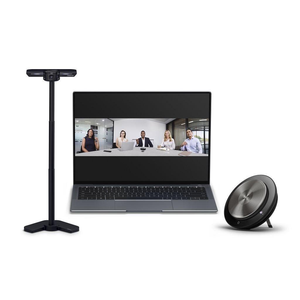 5706991027082 - Video-Konferenz-Set PanaCast Meet Anywhere mit Tischstativ PanaCast Speak 750 UC 1 m langem USB-A- auf -C-Kabel Reiseetui schwarz