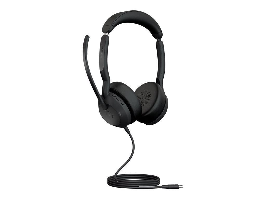 5706991027433 - Evolve2 50 MS Stereo Computer Over Ear Headset kabelgebunden Stereo Schwarz Noise Cancelling Mikrofon-Rauschunterdrückung