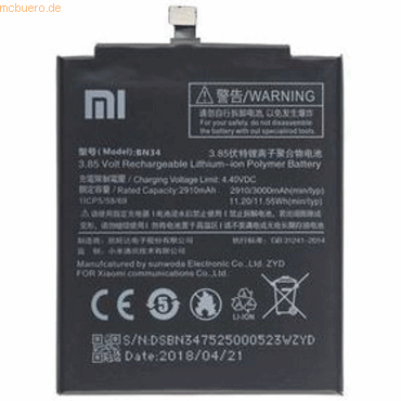 5706998324894 - Akku für BN34 Li-Ion 385 Volt 3000 mAh Schwarz