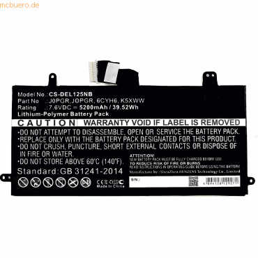 5706998637277 - Akku für Dell FTH6F Li-Pol 76 Volt 5200 mAh schwarz