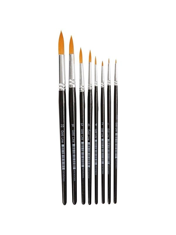 5707167065419 - Gold Line Brushes - 8 pcs