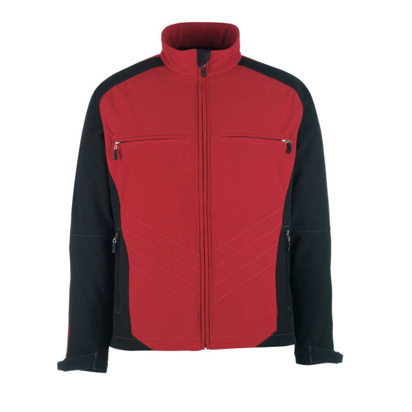 5707209995148 - Herren Softshelljacke DRESDEN rot schwarz Größe 2XL