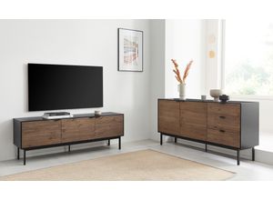 5707252086138 - Lowboard ANDAS SOMA Sideboards Gr B H T 150 cm x 538 cm x 395 cm schwarz (brushed espresso) Lowboards designed by Morten Georgsen Fernsehtisch mit Massivholzfront