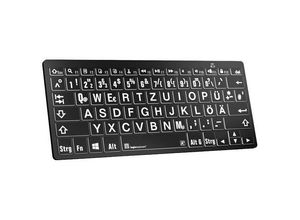 5707795017972 - LOGICKEYBOARD Wireless-Tastatur XL-Print White on Black DE (PC BT) Tastaturen schwarz (schwarz weiß)