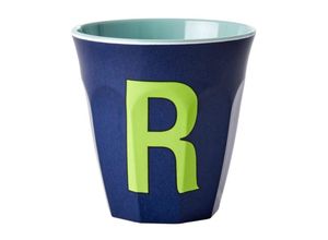 5708315211757 - Melamin-Becher LETTER R - MEDIUM in dark blue