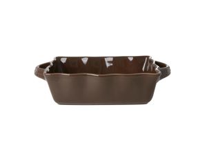 5708315219845 - RICE Rechteckige Auflaufform aus Steingut L25 x B16 x H75cm braun