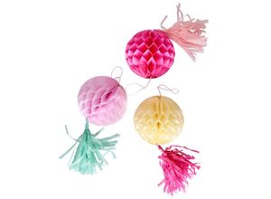 5708315240610 - Wabenball PARTY TIME (10cm) 3er Set in bunt