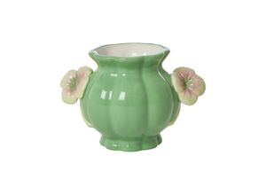 5708315251005 - RICE Handbemalte Keramik Vase mit Blumenhenkel L11 x B16 x H10 cm