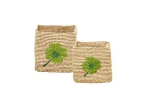 5708315252552 - - Square Raffia Storage Small and Large Natur