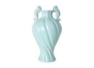 5708315253603 - RICE Keramik Vase Seepferdchen in Mint Ø 21 cm H41 cm