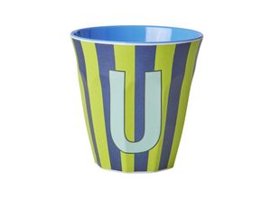 5708315254112 - Melamin-Trinkbecher BUCHSTABE U (250ml) in blau bunt