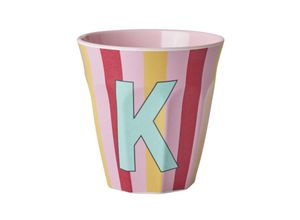 5708315254273 - Melamin-Trinkbecher BUCHSTABE K (250ml) in rosa bunt