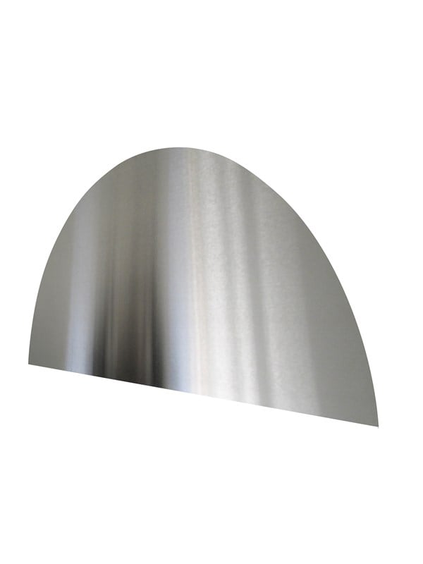 5708614139004 - Kitchen splash plate curved 600 x 300mm - stainless steel