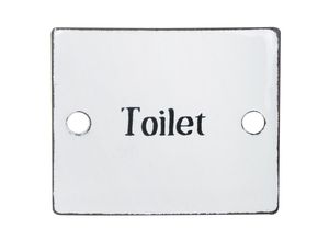 5709898254087 - Schild aus Emaille Toilet L6 x B5cm weiss