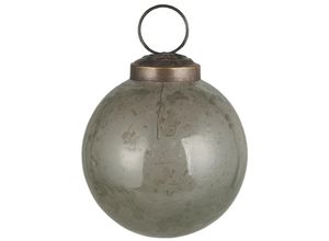 5709898341459 - Weihnachtskugel Glas pebbled Höhe 65 Ø 58 cm grey