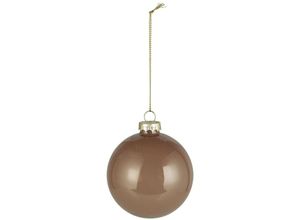 5709898342920 - Ib Laursen Weihnachtskugel aus Glas für Tannenbaum Ø 8 cm braun