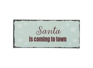 5709898343729 - Metallschild Santa is coming to town 305 x 13 cm