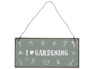 5709898346348 - Metallschild I love gardening L15 x B7 cm