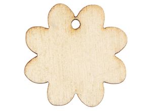 5709898348069 - Geschenkanhänger aus Holz Blume 4 x 4 x 025 cm natur