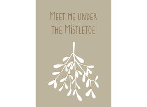 5709898349486 - Metallschild Meet me under the Mistletoe 14 x 20 cm