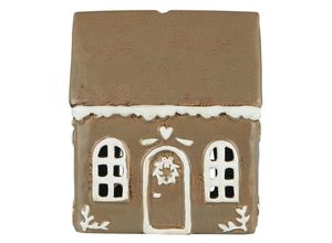 5709898350826 - Keramik Lebkuchenhaus für Teelicht Stillenat Türkranz 115 x 8 x 14 cm