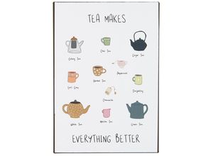 5709898360603 - Metallschild Tea makes everything better 14x20 cm