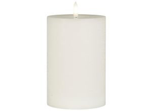 5709898362447 - Ib Laursen LED-Stumpenkerze mit warmer Flamme Höhe 15 Ø 10 cm weiß