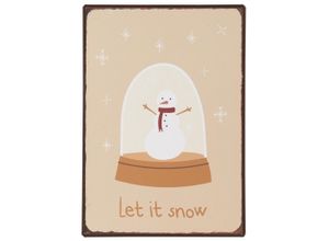 5709898364830 - Metallschild Let it snow 14 x 20 cm