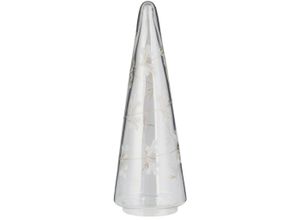 5709898366865 - Tannenbaum Aufsteller aus Glas 10 x 28 cm Blumengirlande