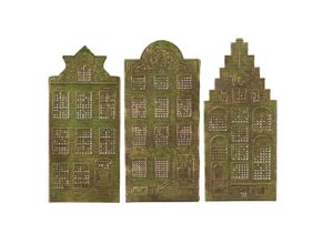 5709898367299 - Kerzenhalter Hausfassade 3er-Set 115 x 85 x 26 cm