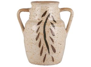 5709898369934 - Ib Laursen Vase mit Henkeln Blattmuster Avignon 19 x 145 x 205 cm