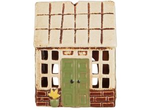 5709898374136 - Teelichthaus Orangerie mit grüner Tür 14 x 75 x 17 cm