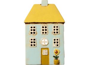 5709898380441 - Teelichthaus Nyhavn gelbes Dach mit Sonnenblume 118 x 87 x 19 cm