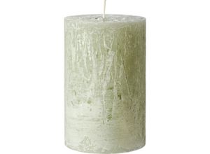 5709898380649 - Rustikale Stumpenkerze mit Textur Höhe 15 Ø 96 cm green tea