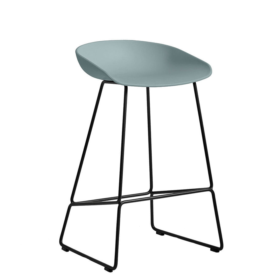 5710441346623 - HAY About a Stool AAS38 Barhocker - H 65 cm - Schwarzer Stahl - Dusty Blue 5710441346623 - HAY About a Stool AAS38 Barhocker - H 65 cm - Schwarzer Stahl - Dusty Blue