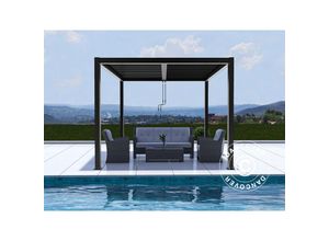 5710828902688 - - Bioklimatische Pergola pavillon San Pablo 4x4m schwarz - Schwarz