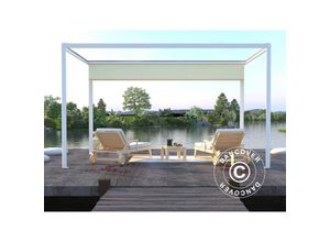 5710828967281 - - Pergola Pavillon San Fernando 3x3m Weiß Beige - Weiß Beige